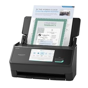 ScanSnap iX2500 Premium Wireless or USB High-Speed Cloud Enabled Document, Photo & Receipt Scanner with Large 5″ Touchscreen for Mac or PC, Includes 4-Year Protection Plan