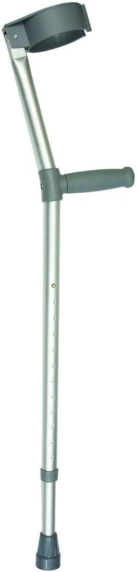 Adjustable Crutches, Ergonomic Handle, Single Adjustable, 690-940mm (27-37") Handle to Ground Height, Forearm Crutch Assistance, Lightweight Walking Aid (Eligible for VAT relief in the UK)