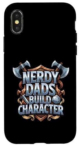Nerdy Dads Build Character Funny RPG Dice Tabletop Gamer �X�}�z�P�[�X iPhone X/XS �p
