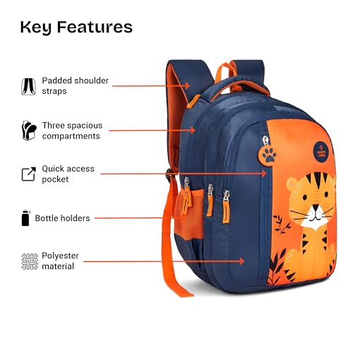 Image of Nasher Miles Polyester Backpack | Ideal for Preschool, Kindergarten, College, School, Office& Travel | Toddler, Girls, Boys, Men, Women