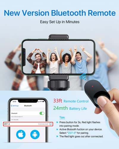 Andobil 62'' Iphone Tripod Stand With Remote, Tripod For Samsung Galaxy S23 Ultra, Extendable Cell Phone Stand Lightweight Tripod Fit For Iphone 14 Pro Max, Samsung S22 S21, Android/Camera/Gopro #TOP4