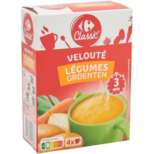 Soupe déshydratée pour repas rapide au bureau, velouté de légumes instantané 4 sachets