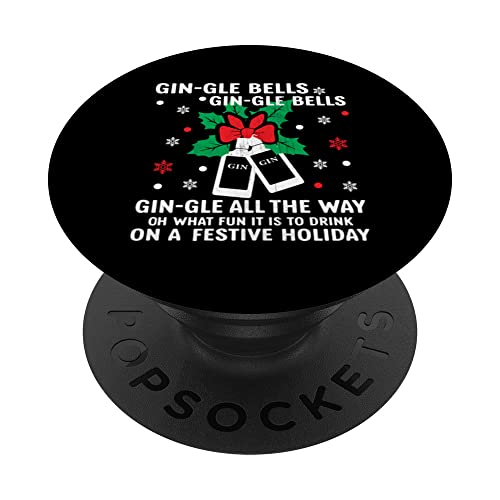 Funny Gin Lovers Christmas - Gin Gle Bells PopSockets Swappable PopGrip