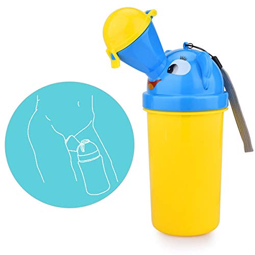 XingYue Direct Portable Réutilisable Bébé Enfant Potty Urinoir Urgence De Toilette Formation Pee pour Camping Car Voyage pour Garçons et Filles (Color : Yellow(for Boy)) Cover