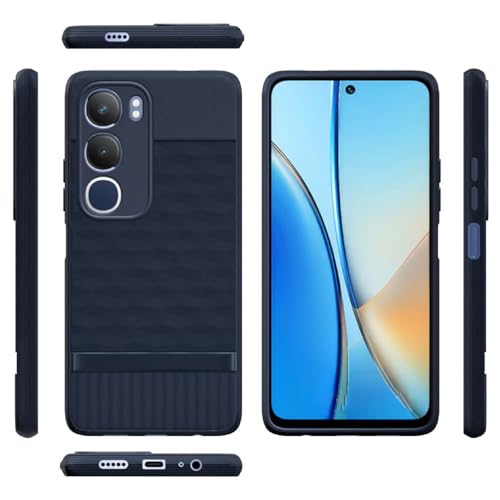 Image of Shockproof Case for Vivo Y29 5G / Y19s 4G | Full Camera Protection | TPU Flexible Back Cover for Vivo Y29 5G / Y19s 4G (Steel Blue)
