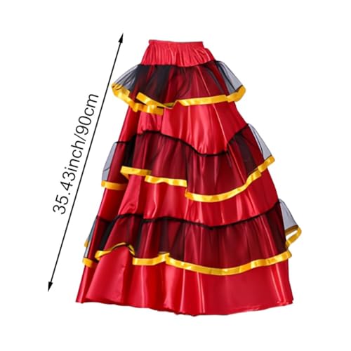 Robe de bal style jupe de danse espagnole longue et ample à volants - 6