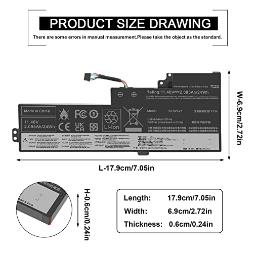 Image of ASUNCELL 01AV421 T470 T480 Laptop Battery Replacement for Lenovo ThinkPad A475 A485 TP25 Series Notebook SB10K97578 01AV419 01AV420 01AV489 SB10K97576 SB10K97577 11.46V 24Wh 2095mAh