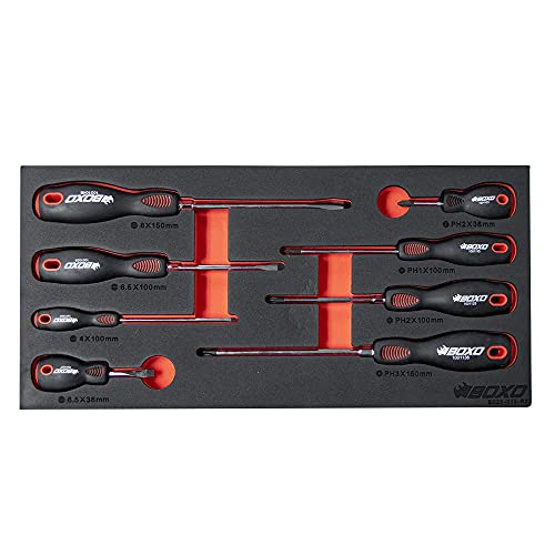 Set de herramientas métricas BOXO 133 piezas con caja metálica miniatura 4
