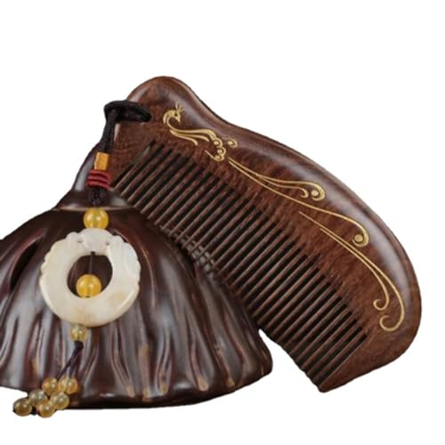 Peigne en bois de santal anti-casse de 12 cm : finis les frisottis et les cheveux électriques