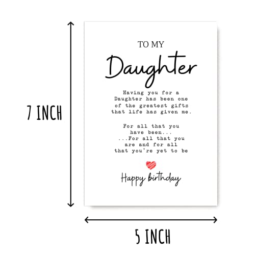 EruditeGifts To My Dearest - Birthday Card for Daughter - 'Daughter, My Greatest Gift' - Perfect for Daughter's Birthday, Happy Bday Card, Funny Happy Birthday Card, Birthday Gift, Greeting Card