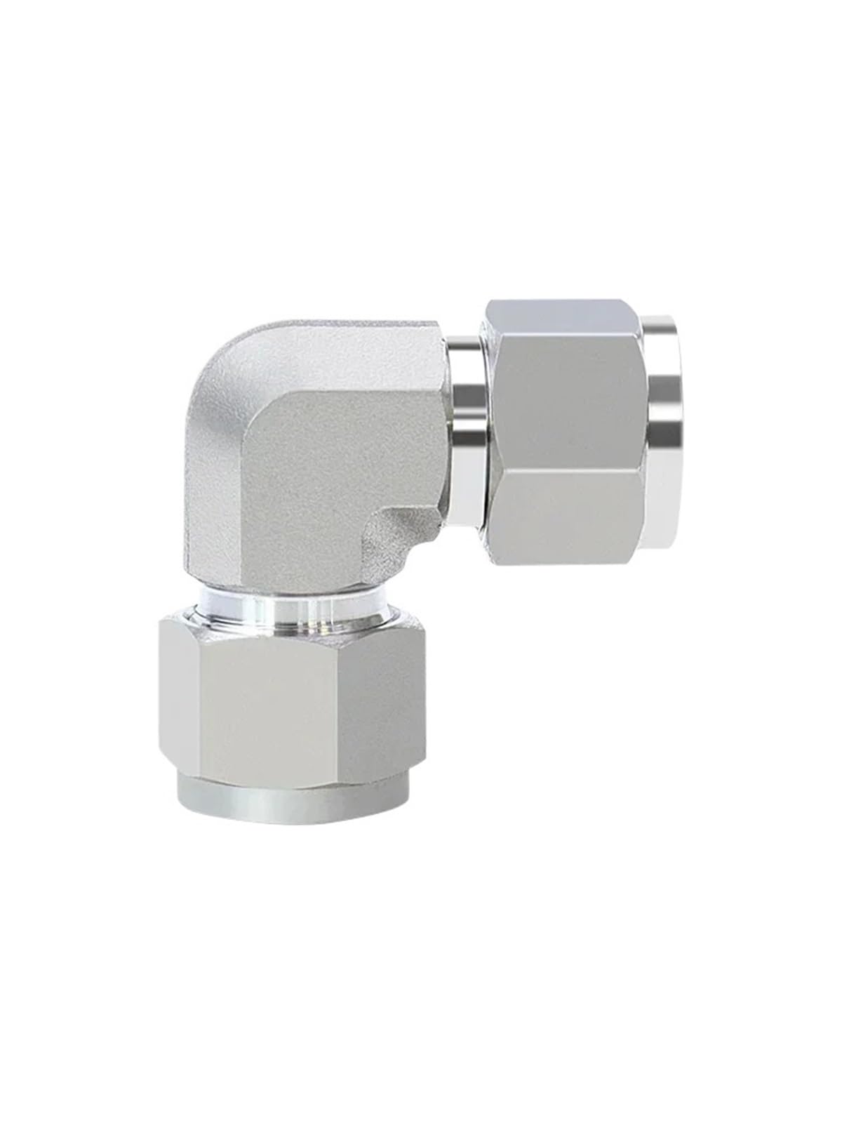 Raccord tube OD compression coude 90 degres inox 316L double virole 1 pouce 25.4mm