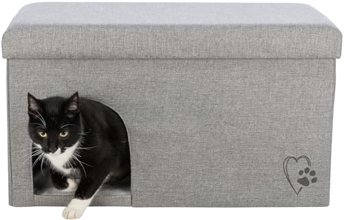 Hundehöhle Trixie Kimy 36315 für Hunde und Katzen, 72 × 40 × 40 cm, hellgrau