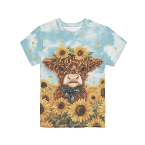 Image of Kids Graphic T-Shirt Boys Girls Novelty Tees Top Short Sleeve Shirts Summer Blouses 3-16