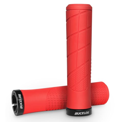 BUCKLOS Single Lock-on Bike Handlebar Grip, MTB Anti-Slip Handle Grip