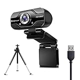 BigPassport 1080P Full HD Webcam with Mic | USB Camera for Laptop, PC, Video Calling, Online Classes, Zoom, Skype – Night Vision 3P Lens, 30 FPS Streaming – Plug & Play