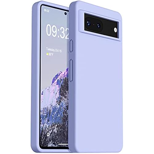 OTOFLY Designed for Pixel 7 Case, Silicone Shockproof Slim Thin Phone Case for Google Pixel 7 6.3 inch (Light Purple)
