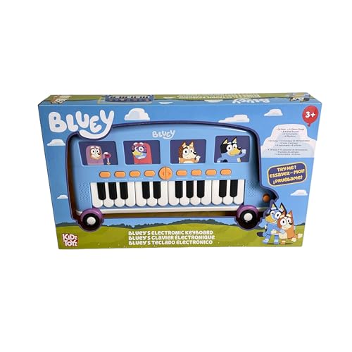 Bluey Bus Electronic Keyboard - Learn to Play Piano Music Education for Kids and Preschoolers Ages 3+