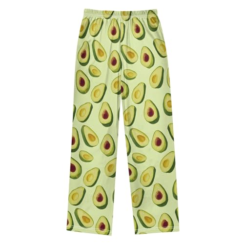 Pajama Pants Lounge Sleep PJ Bottoms Sleepwear Elastic Waist Drawstring S Avocado2