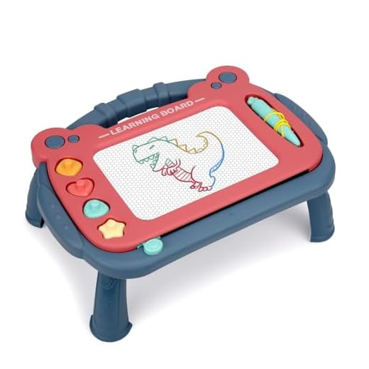 HCFJEH Magnetic Drawing Board for Toddlers 1-3, Color Erasable Doodle Writing Pad, Learning Painting Sketch Pad, Best Birthday Easter Christmas Halloween Kids Toy Gifts for Boys and Girls(Blue)