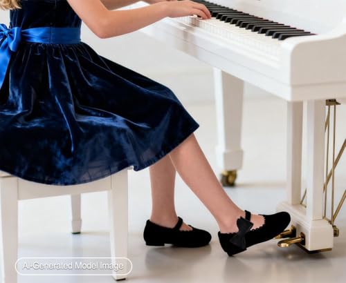 Image of PHIRAMIN Toddler Flower Girl Dress Shoes - Little Girl Mary Janes Flats Wedding