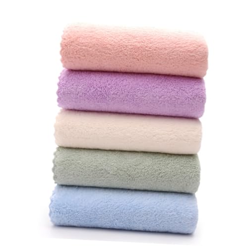 Hemobllo 10 piezas Toallitas Faciales de Coral de Alta Densidad Paños de Microfibra para Limpieza y Desmaquillar Suaves y Absorbentes Colores Mixtos para Uso Casa y Viaje