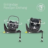 Maxi-Cosi FamilyFix 360 i-Size Basis, Pebble 360 i-Size Babyschale, Pearl 360 i-Size Kleinkindautositz Bundle - FlexiSpin-Drehung, Click & Go Installation, 0-4 Jahre, 40-105 cm, Graphite – Ansicht 3
