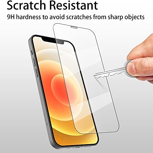 4youquality Screen Protector for iPhone 12 and iPhone 12 Pro (6.1-Inch), Tempered Glass Film, 2-Pack, [LifetimeWarranty][Impact-Resistant][Anti-Scratch][Anti-Shatter]