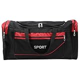 Abaodam Bolsa de Viaje de Gran Capacidad Roja, Bolsa de Equipaje Portátil de Tela Oxford para Ropa y Accesorios, Bolso de Mano para Exteriores y Viajes Familiares