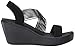Skechers Women's Rumble UP-Cloud Chaser-High Wedge Cross Band Slide Sandal, Black/Black, 6 M US