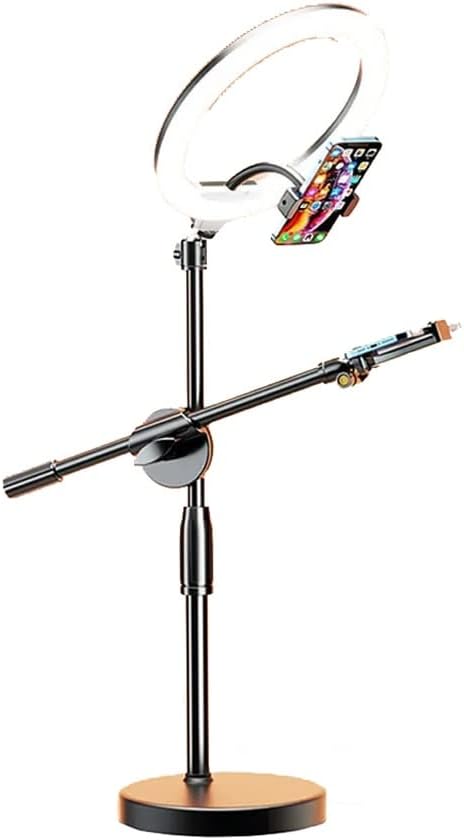 LED Light Mobile Phone Live Broadcast Bracket Tripod Boom Arm Video Recording Desktop Calligraphy
