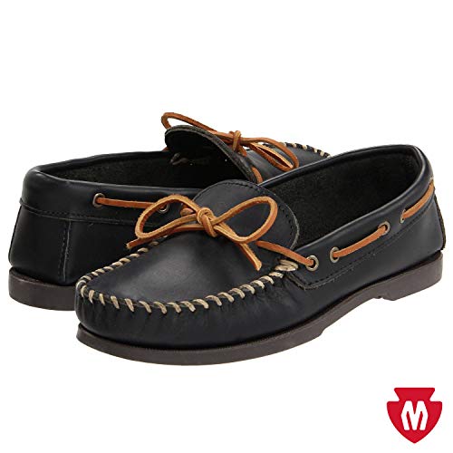 Minnetonka Men's Classic Camp Moccasin,Black,11 M Us #TOP4