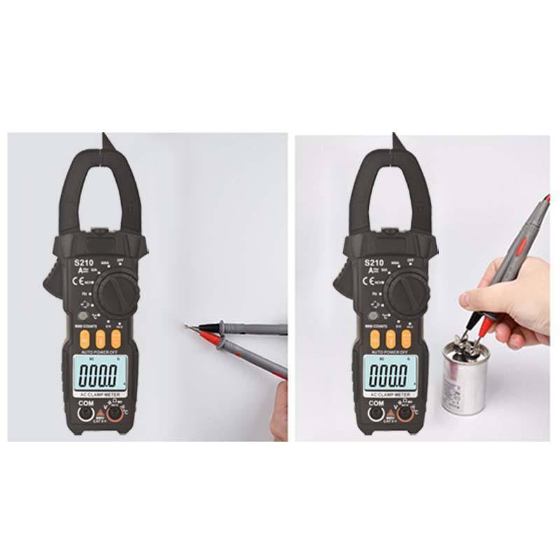 Multifunctional Clamp Meter 600A Current Voltages Resistance Capacitance Continuity Tester with NCV for Electricians Multimeter