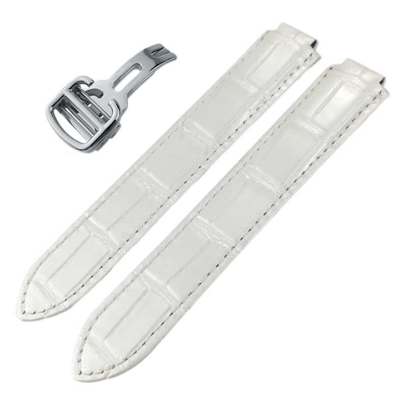 Bracelet montre cuir de vachette blanc 22mm pour restaurer votre montre