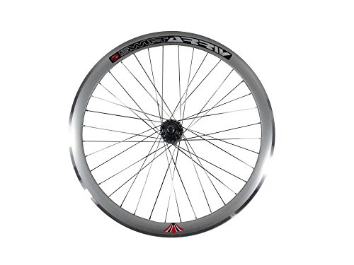 Roue arrière de vélo avec jante profonde de 43 mm, idéale pour vélo de course, vélo fixie, vélo de piste, Silver, 28' 700C 622