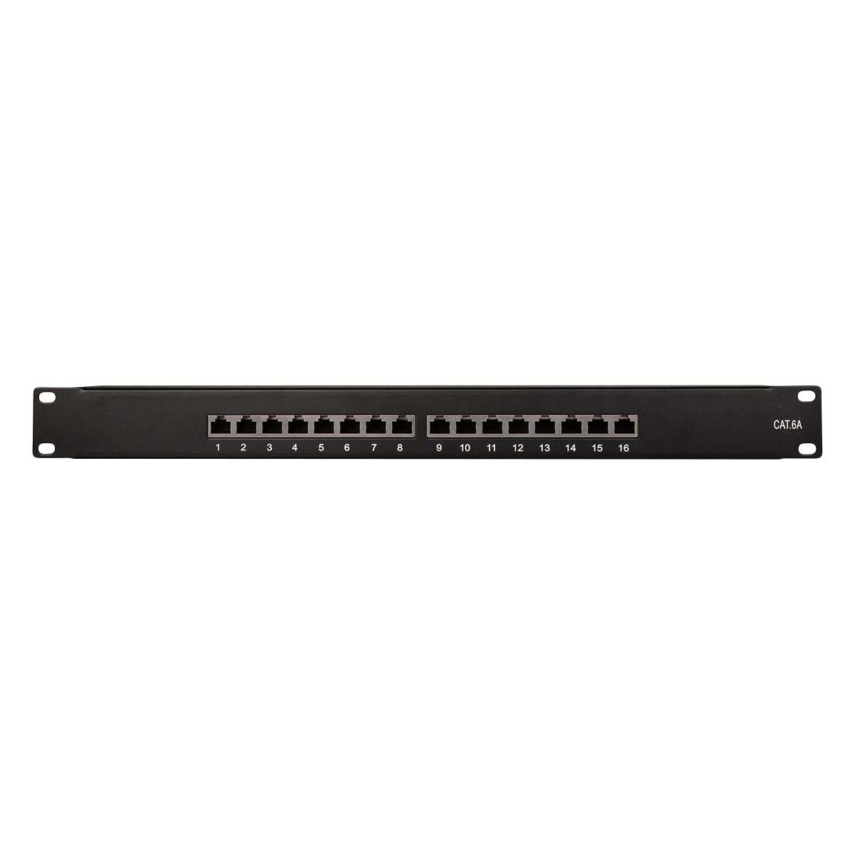 LogiLink Professional NP0076 panel krosowo-rozdzielający Cat 6A z 16 portami, PoE i PoE+, (1 jednostka wysokości), czarny