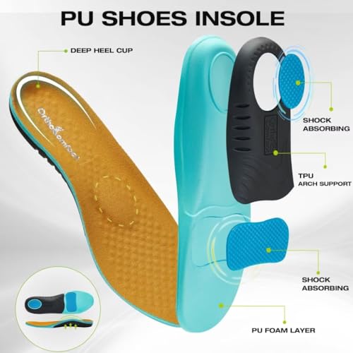 OrthoComfoot Men's Orthopedic Fashion Sneakers for Plantar Fasciitis: Comfortable Orthotic Walking Shoes with Arch Support, Casual Orthotic Flat Feet Shoes for Ankle and Foot Pain Relief4