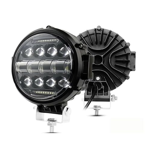 Luz LED de obra todoterreno redonda de 7" con óptica reflectora avanzada y chasis robusto