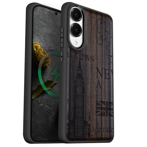 Coque bois Galaxy S25 Edge Magsafe, étui de téléphone pour vos voyages et votre quotidien