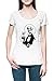 Esqueleto Cabeza Mujer Camiseta tee Blanco Women's White T-Shirt