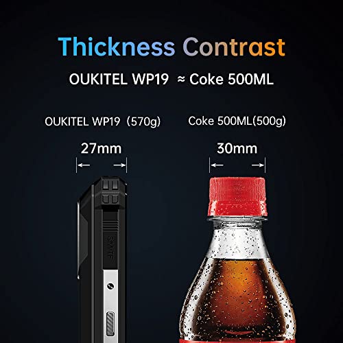 Oukitel Wp19 Rugged Smartphone Unlocked, 21000Mah Battery 8Gb 256Gb Android 12 Cell Phone, 64Mp Camera 20Mp Night Vision, 6.78" Fhd+ Rugged Phone, Waterproof Mobile Phone Unlocked 4G Dual Sim Otg Nfc #TOP7