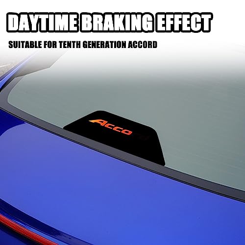 Tomall High Brake Light Stickers Compatible With Honda Accord 2015-2022 Glossy Black Top Tail Light Projection Board Decal Interior Decorations High Mounted Emblems For Car (Glossy Black) #TOP6