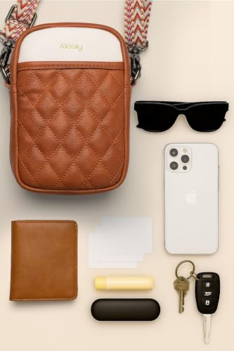 Image of Alldaily Small Crossbody Bag for Women Vegan Leather Phone Purse with Card Slots