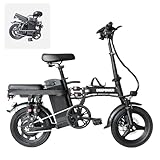 DEEPOWER Bicicleta Eléctrica Plegable, Bicicleta Eléctrica, Batería 48V 13Ah Extraíble, Motor de 250W, Suspensión Multietapa, Bicicleta de Ciudad para Adultos Adoles (13Ah)