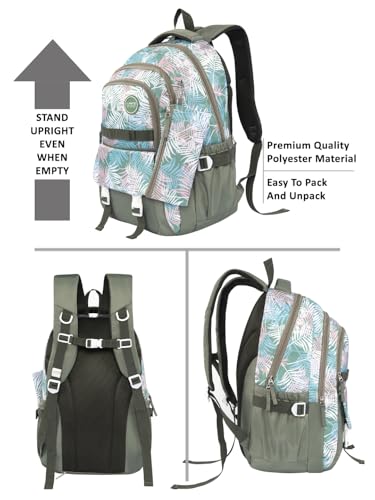 Image of Lavie Sport Foliage Laptop Backpack | 36 Liters | Fits Upto 16 Inch | Laptop Compatiable | Rain Cover | Gift for Boys & Girls
