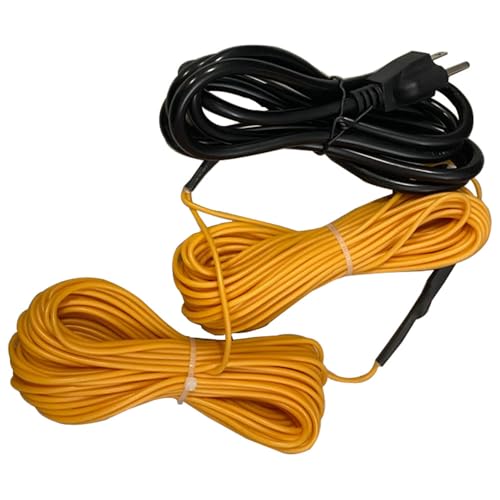 98Ft Soil Heating Cable for Greenhouse 200 W Electric Carbon Fiber Soil Heat Cable with Thermostat for Plant Soil Garden Cold Frame (Temperature 131F)