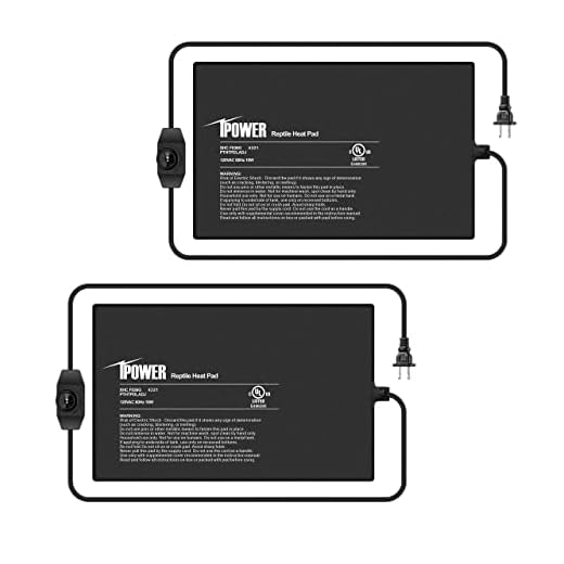 iPower 8X12 Inch 16 Watts Reptile Heating Mat with Adjustable Temperature Controller Under Tank Warmer Terrarium Heat Pad for Reptiles and Amphibians, for 30-40 Gallon Tank, 2 Pack