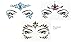 Produktbild Gem Sticker Gesicht und Körper Juwelen Edelstein Aufkleber Glitter MAKE-UP für Party Festival Shows 3 Stück Set bunt