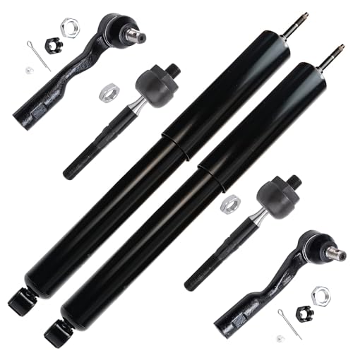 Image of Detroit Axle - 4WD Front 8pc Struts Shocks Kit for 2003-2006 Toyota Tundra 2004 2005, Struts w /Coil Spring Outer Inner Tie Rod Ends Rear Shock Absorbers Replacement Suspension
