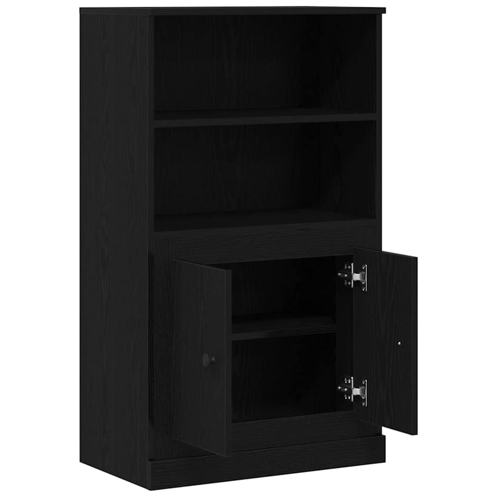 vidaXL Wysoki stół bufetowy Czarny Dąb 60 x 35.5 x 103.5 cm, Stół bufetowy, prostokątny, nowoczesna szafka z dębu, klasyczna komoda, trwałe rozwiązanie do organizacji w domu
