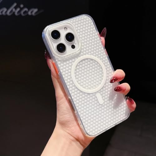 Coque de chargement magnétique pour iPhone 16 blanche compatible sans fil
